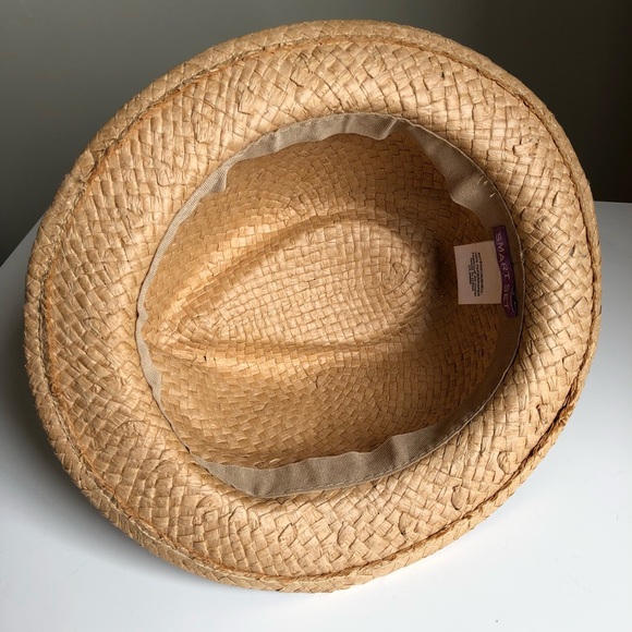 3/$30💚Smart Set tan paper straw fedora hat womens - Picture 7 of 9